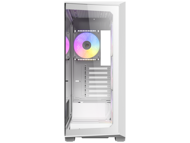 Antec C3 ARGB White, 3 x 120mm & 1 x 120mm ARGB PWM Fans Included, Up to 8 Fans Simultaneously, Type-C 3.2 Gen 2 port, Seamless Tempered Glass...