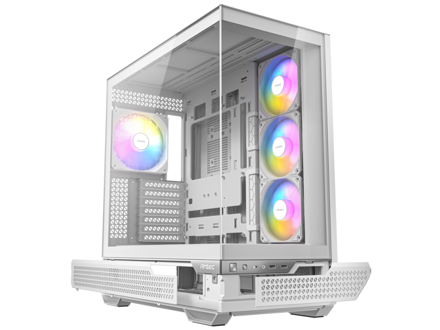 Antec C7 ARGB White, RTX 40 GPU Support, 4 x 120mm ARGB PWM Fans Included, Vertical GPU Cooling, Type-C 10Gbps, Seamless Tempered Glass Front &...
