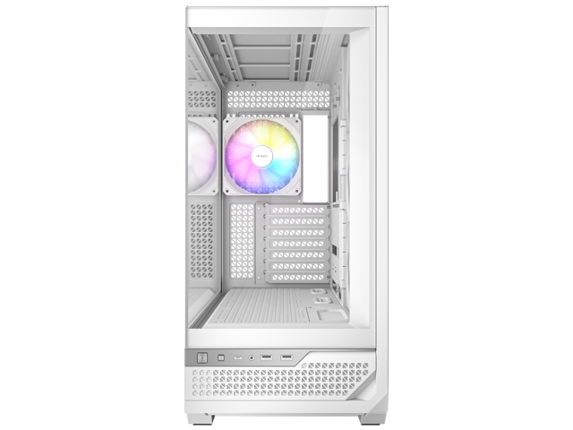 Antec C7 ARGB White, RTX 40 GPU Support, 4 x 120mm ARGB PWM Fans Included, Vertical GPU Cooling, Type-C 10Gbps, Seamless Tempered Glass Front &...