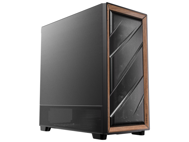 Antec Flux SE Silent PC Case, Sound-Dampening Foam Side Panels for Quiet Operation, Walnut Wood Front Panel, 5 x PWM Fans, USB Type-C, 420mm...