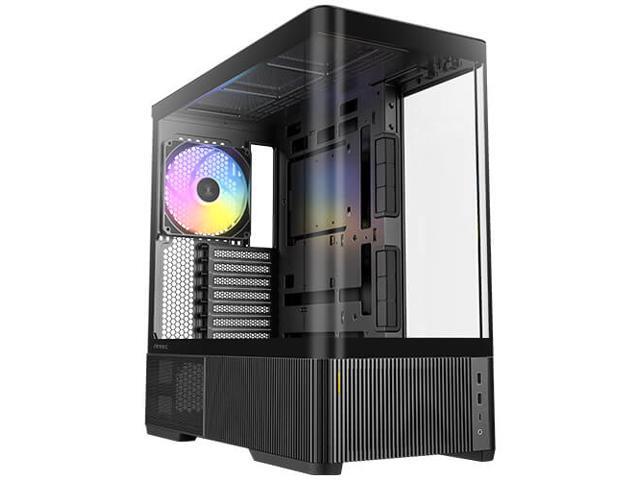 Antec C6 Curve ARGB Mid-Tower Case, Panoramic Tempered Glass, High Airflow, 3 PWM ARGB Fans Included, Support 360mm Radiator & 450mm GPU, Type-C...