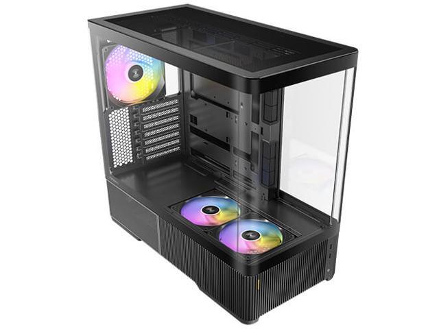 Antec C6 Curve ARGB Mid-Tower Case, Panoramic Tempered Glass, High Airflow, 3 PWM ARGB Fans Included, Support 360mm Radiator & 450mm GPU, Type-C... Case