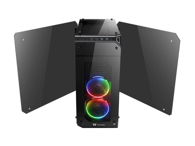 Thermaltake View 71 RGB 4-Sided Tempered Glass Vertical GPU Modular E-ATX Gaming Full Tower Computer Case with 3 RGB LED Riing Fan Pre-installed...