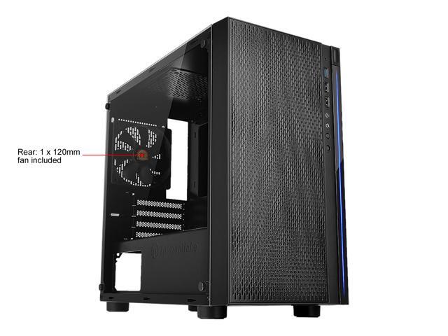 Thermaltake - Versa H18 TG Mid Tower Case - Black/Blue - image 3