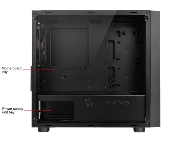 Thermaltake - Versa H18 TG Mid Tower Case - Black/Blue - image 9