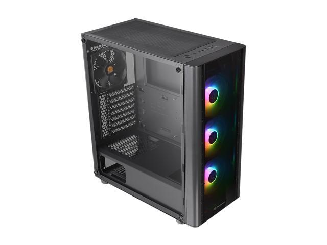 Thermaltake V250 Tempered Glass ARGB Edition 5V MB RGB Sync ATX Mid-Tower Chassis with 3 x 120mm 5V Addressable RGB Fan + 1 x Black 120mm Rear Fan...