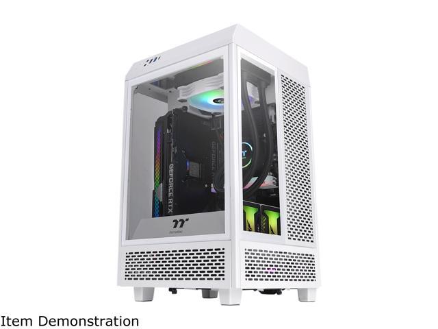Thermaltake Tower 100 Snow Edition Tempered Glass Type-C (USB 3.1 Gen 2) Mini Tower Computer Chassis Supports Mini-ITX, CA-1R3-00S6WN-00