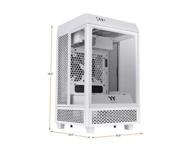Thermaltake Tower 100 Snow Edition Tempered Glass Type-C (USB 3.1 Gen 2) Mini Tower Computer Chassis Supports Mini-ITX, CA-1R3-00S6WN-00
