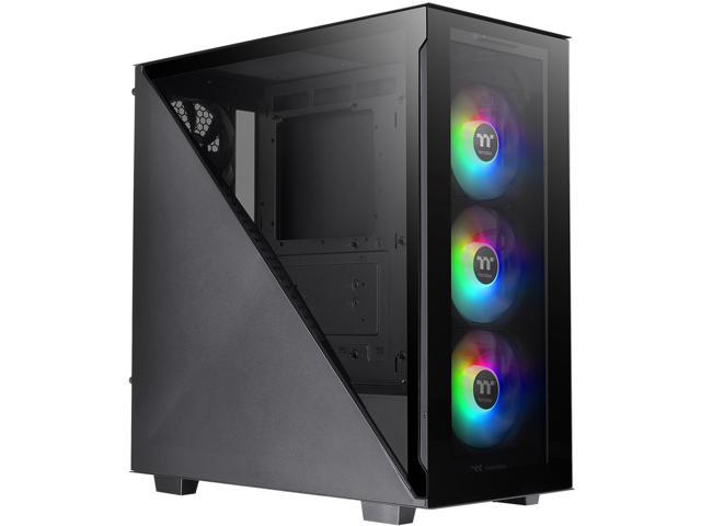 Thermaltake Divider 300 ARGB Triangular Tempered Glass Type-C (USB 3.1 Gen 2) Water Cooling Ready ATX Mid Tower Computer Case with 3 x 120mm ARGB.