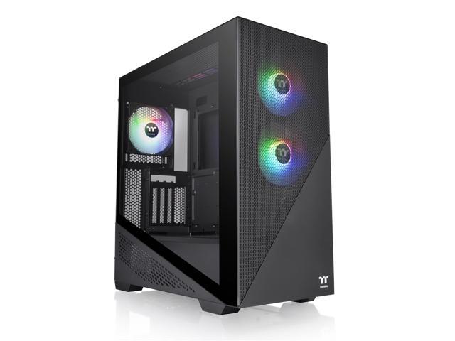 Thermaltake Divider 370 TG ARGB Motherboard Sync E-ATX Mid Tower Computer Case with 3x120mm ARGB Fan Pre-installed, Tempered Glass Side Panel.