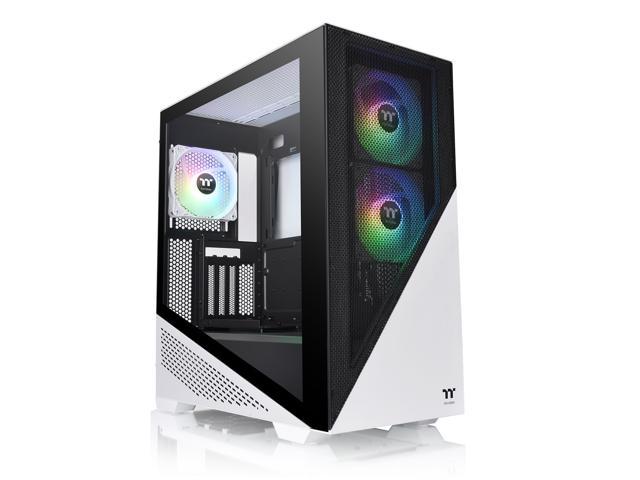 Thermaltake Divider 370 TG Snow ARGB Motherboard Sync E-ATX Mid Tower Computer Case with 3x120mm ARGB Fan Pre-installed, Tempered Glass Side Panel.