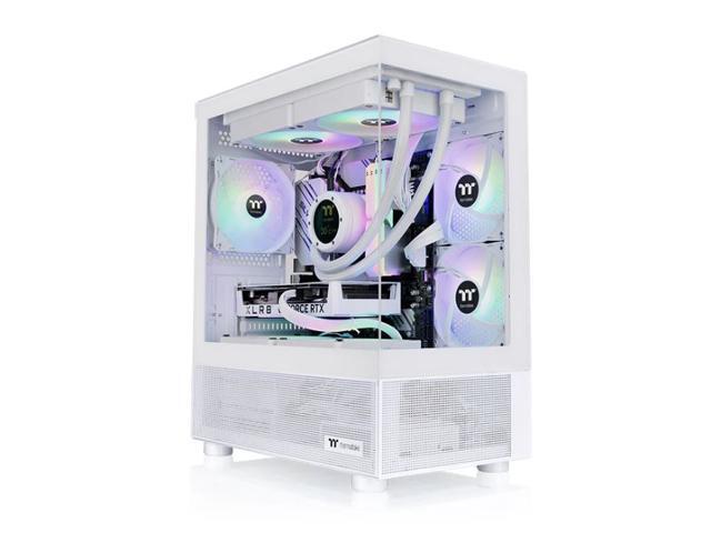 Thermaltake - View 170 TG ARGB  Micro-ATX Mid-Tower PC Case - Snow - image 3