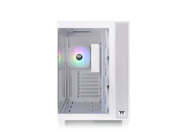 Thermaltake - View 380 TG ARGB Mid Tower ATX PC Case - Snow - image 4