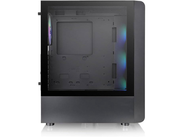Thermaltake S200 Plus TG ARGB Black ATX Tempered Glass Mid Tower Gaming Computer Chassis with 120mm ARGB Lite Front Fan Pre-Installed CA-1X2-00M1WN-01