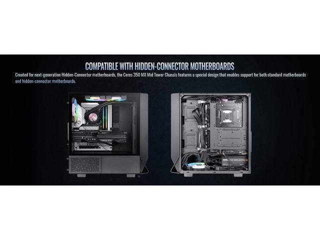 Thermaltake Ceres 350 MX Black Mid Tower ATX Case; 3 Pre-installed ARGB Fans; Dual Front Panels; Hidden-Connector Motherboard Compatible;...