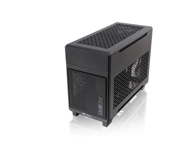 Thermaltake - TR100 SFF mITX Mini Tower PC Case with PCIe 4.0 Riser Cable Included - Black - image 3