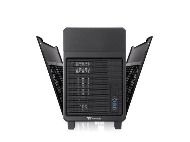 Thermaltake - TR100 SFF mITX Mini Tower PC Case with PCIe 4.0 Riser Cable Included - Black - image 4