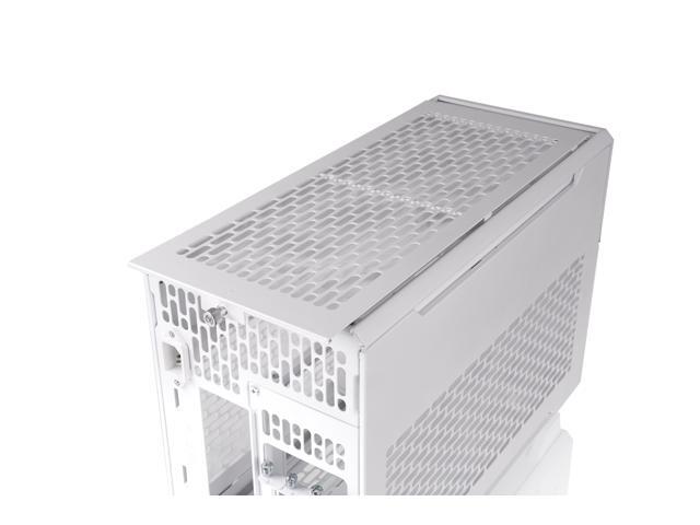 Thermaltake - TR100 SFF mITX Mini Tower PC Case with PCIe 4.0 Riser Cable Included - Snow - image 10