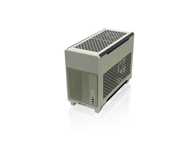 Thermaltake - TR100 SFF mITX Mini Tower PC Case with PCIe 4.0 Riser Cable Included - Matcha Green - image 3