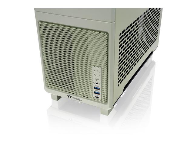 Thermaltake - TR100 SFF mITX Mini Tower PC Case with PCIe 4.0 Riser Cable Included - Matcha Green - image 11