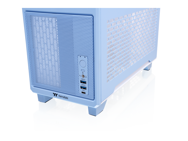 Thermaltake - TR100 SFF mITX Mini Tower PC Case with PCIe 4.0 Riser Cable Included - Hydrangea Blue - image 10