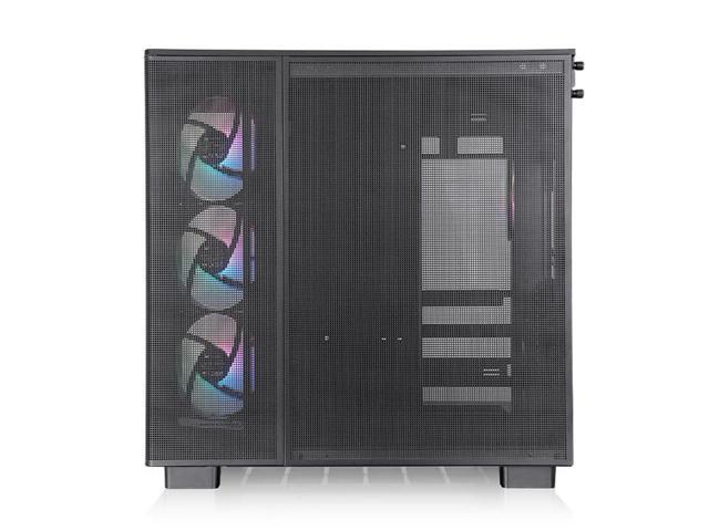 Thermaltake - View 380 XL TG ARGB Dual-Chamber Chassis with Hidden-Connector Motherboard Support ATX Mid Tower PC Case - Black - image 5