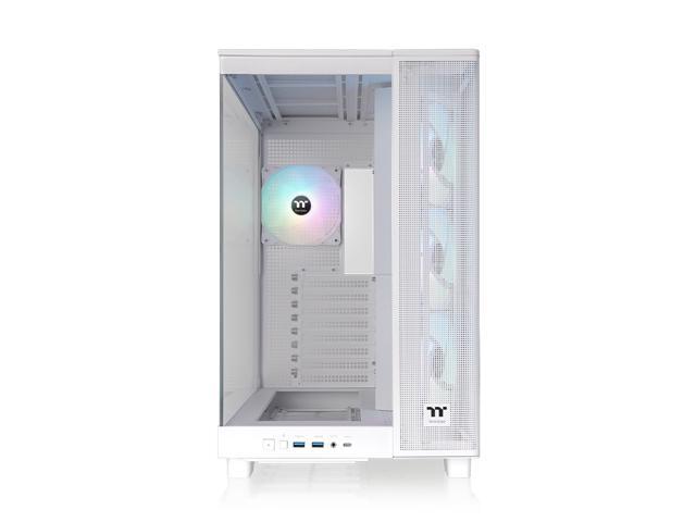 Thermaltake - View 380 XL TG ARGB Dual-Chamber Chassis with Hidden-Connector Motherboard Support ATX Mid Tower PC Case - Snow - image 3
