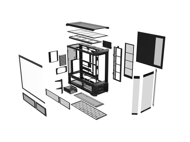 Thermaltake - View 600 TG Full Tower ATX PC Case - Black - image 7