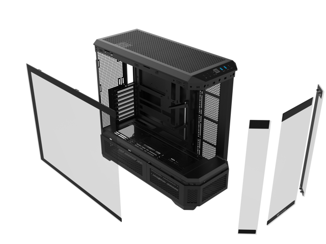 Thermaltake - View 600 TG Full Tower ATX PC Case - Black - image 9