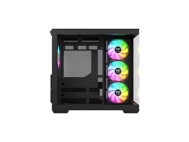 Thermaltake View 380 WS ARGB CA-1Z2-00M1WN-WS Black case. Mid Tower Chassis; Side Wood Trim; 4x120mm ARGB Lite Fans Included; 360mm Radiator...