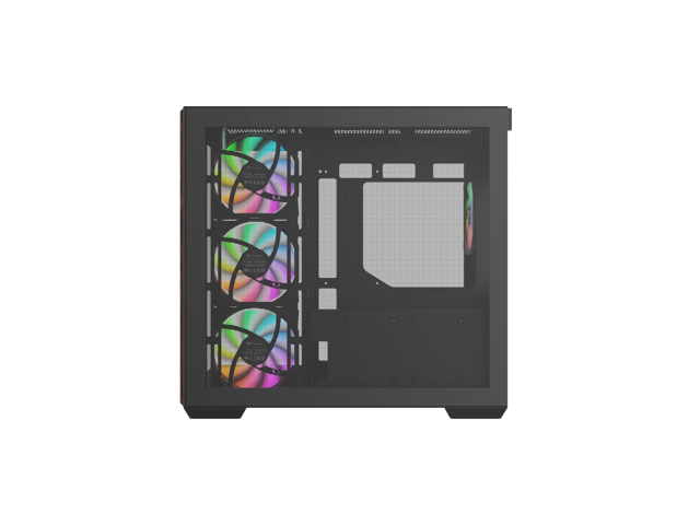 Thermaltake View 380 WS ARGB CA-1Z2-00M1WN-WS Black case. Mid Tower Chassis; Side Wood Trim; 4x120mm ARGB Lite Fans Included; 360mm Radiator...