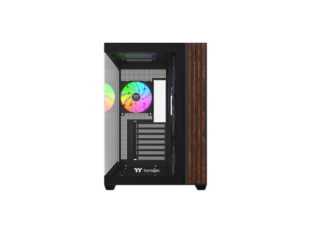 Thermaltake View 380 WS ARGB CA-1Z2-00M1WN-WS Black case. Mid Tower Chassis; Side Wood Trim; 4x120mm ARGB Lite Fans Included; 360mm Radiator...