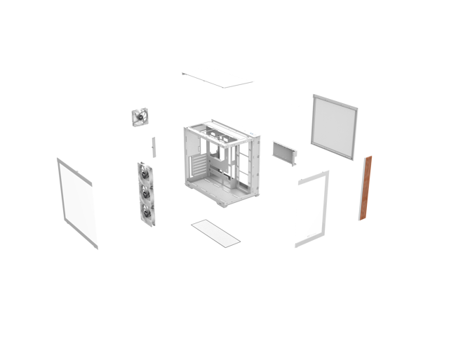Thermaltake View 380 WS ARGB; Mid Tower Chassis; Side Wood Trim; 4x120mm ARGB Lite Fans Included; 360mm Radiator Support; 415mm GPU Clearance;...