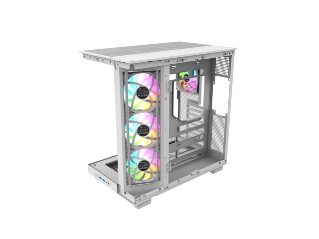 Thermaltake View 380 XL WS ARGB; Mid Tower Chassis; Side Wood Trim; 4x120mm ARGB Lite Fans Included; 360mm Radiator Support; 420mm GPU Clearance;...