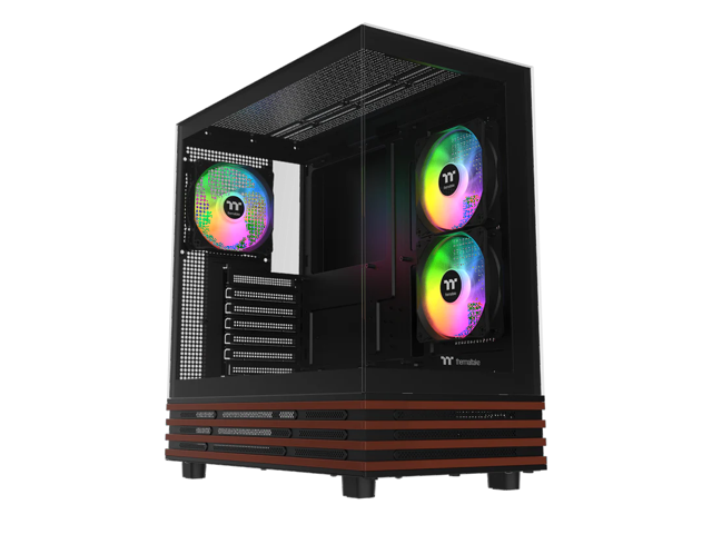 Thermaltake View 270 Plus WS ARGB; Mid Tower; 3x120mm Lite Fans Included; 360mm Radiator Support; 420mm GPU Clearance; Bottom Wood Trim;...