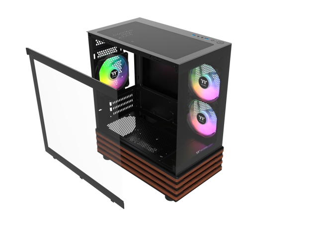 Thermaltake View 170 WS ARGB; Micro Chassis; Bottom Wood Trim; 3x120mm ARGB Lite Fans Included; 280mm Radiator Support; 340mm GPU Clearance; 180mm...
