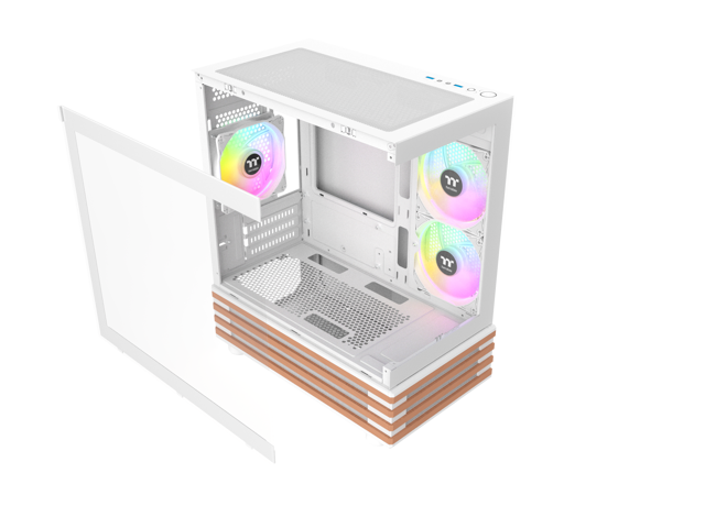 Thermaltake View 170 WS ARGB; Micro Chassis; Bottom Wood Trim; 3x120mm ARGB Lite Fans Included; 280mm Radiator Support; 340mm GPU Clearance; 180mm...