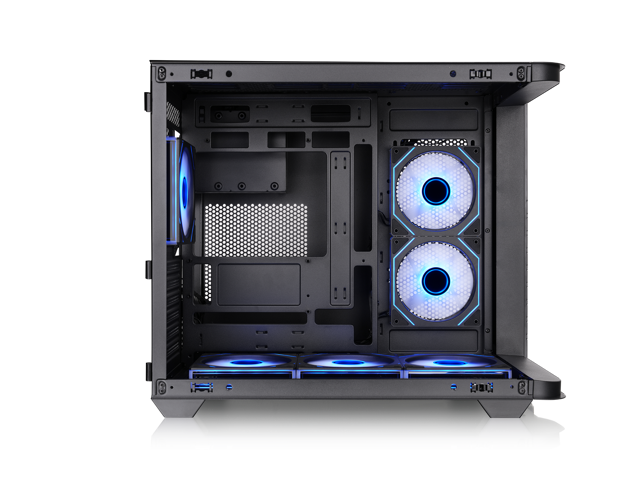 Thermaltake Vision 330 CR ARGB; Mid Tower; Curved Hinged TG panel; 6x120mm Infinity ARGB PWM Fans Included; 360mm Radiator Support; 420mm GPU...