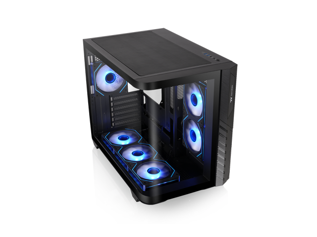 Thermaltake Vision 330 CR ARGB; Mid Tower; Curved Hinged TG panel; 6x120mm Infinity ARGB PWM Fans Included; 360mm Radiator Support; 420mm GPU...