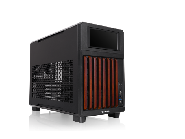 Thermaltake TR200 WS; Preinstalled 6.0 Inch LCD Screen; Micro Chassis; Wood Front Trim; mATX/mITX Support; 360mm Radiator Support; 365mm GPU...