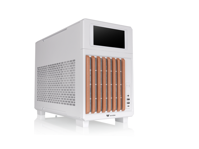 Thermaltake TR200 WS; Preinstalled 6.0 Inch LCD Screen; Micro Chassis; Wood Front Trim; mATX/mITX Support; 360mm Radiator Support; 365mm GPU... Case