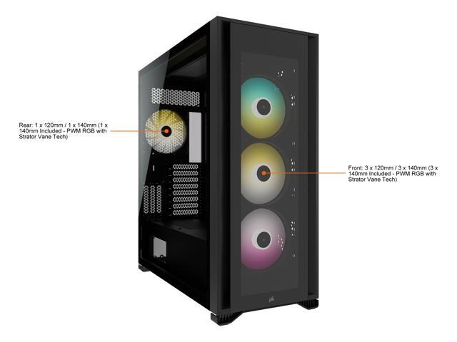 CORSAIR - iCUE 7000X RGB ATX Full-Tower PC Case - Black - image 3