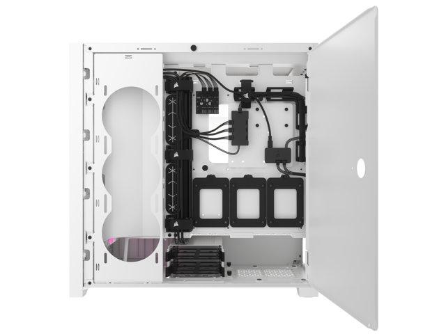 CORSAIR - iCUE 5000D RGB AIRFLOW ATX Mid-Tower PC Case - True White - image 8