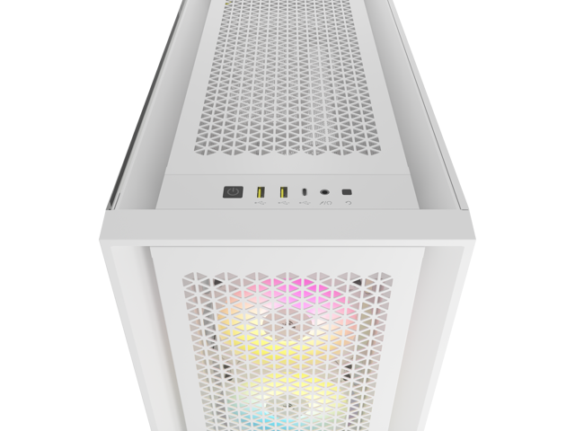 CORSAIR - iCUE 5000D RGB AIRFLOW ATX Mid-Tower PC Case - True White - image 11