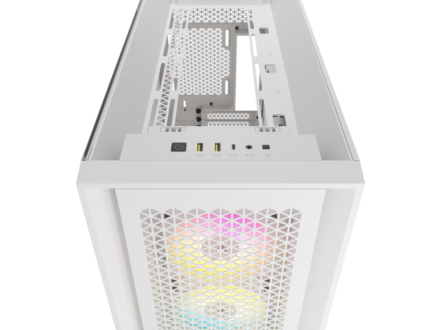 CORSAIR - iCUE 5000D RGB AIRFLOW ATX Mid-Tower PC Case - True White - image 12