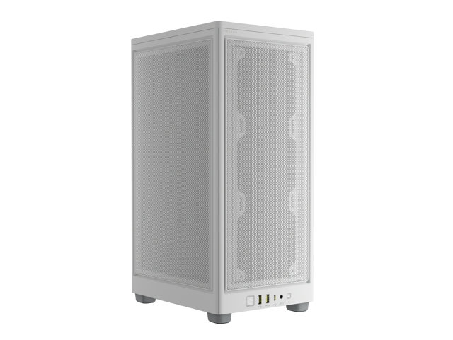 CORSAIR iCUE 2000D RGB AIRFLOW Mini-ITX PC Case - White - Mini-ITX Form-Factor - Steel Mesh Panels - iCUE Lighting Node CORE Controller