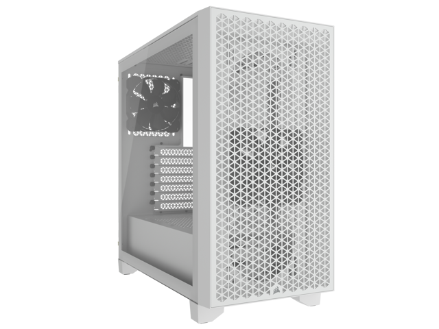 CORSAIR 3000D AIRFLOW Mid-Tower PC Case - White - 2x SP120 ELITE Fans - Four-Slot GPU Support - Fits up to 8x 120mm fans - High-Airflow Design