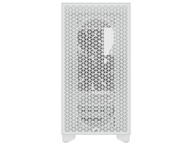 CORSAIR 3000D AIRFLOW Mid-Tower PC Case - White - 2x SP120 ELITE Fans - Four-Slot GPU Support - Fits up to 8x 120mm fans - High-Airflow Design
