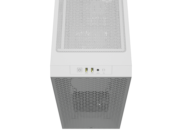 CORSAIR 3000D AIRFLOW Mid-Tower PC Case - White - 2x SP120 ELITE Fans - Four-Slot GPU Support - Fits up to 8x 120mm fans - High-Airflow Design
