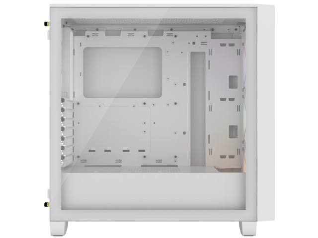 CORSAIR 3000D RGB AIRFLOW Mid-Tower PC Case - White - 3x AR120 RGB Fans - Four-Slot GPU Support - Fits up to 8x 120mm fans - High Airflow Design